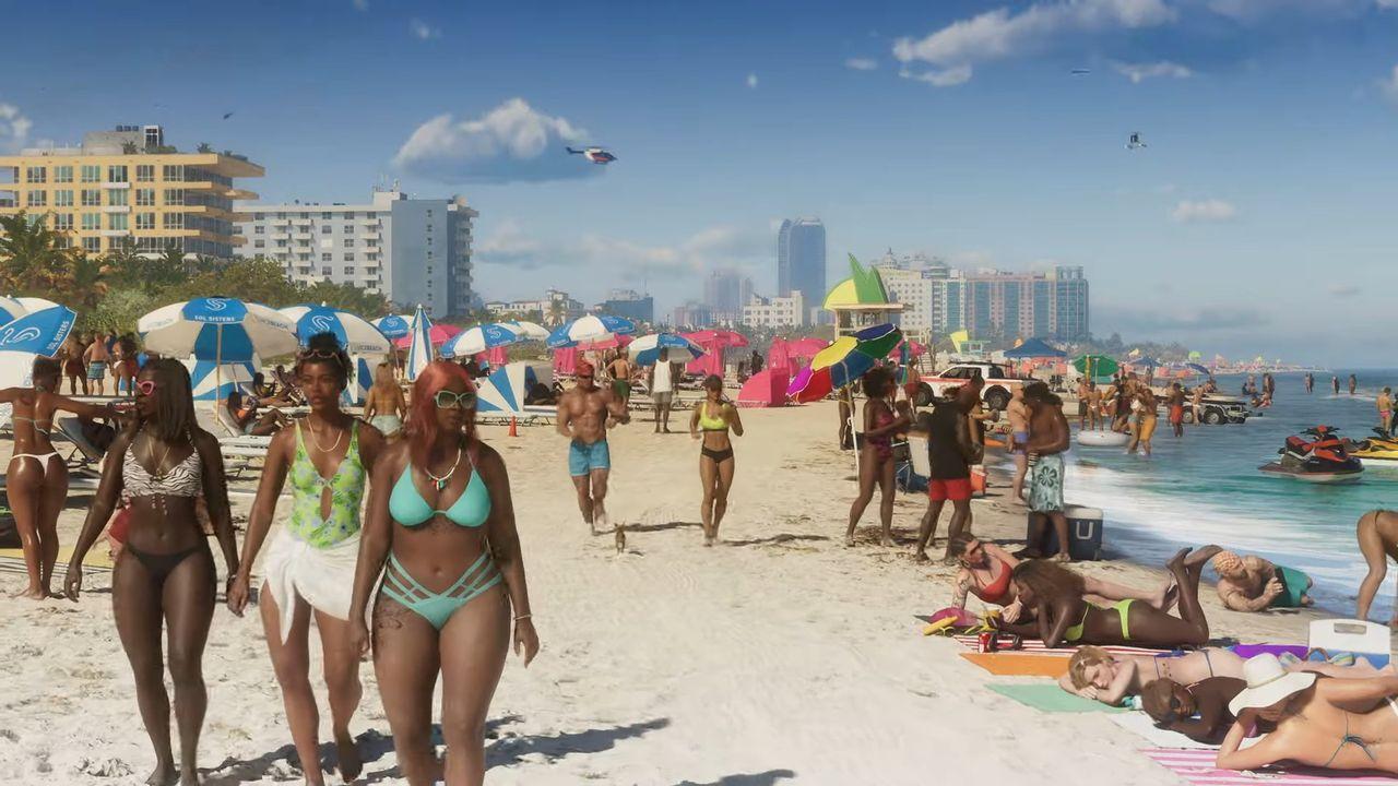 Latest GTA 6 leak heads to the beach, and it looks like Rockstar is delivering on the crowd density it promised 3 years ago